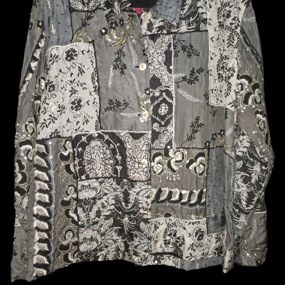 Ios Gray Beaded Jack With Sequin Sharp Looking - image 3